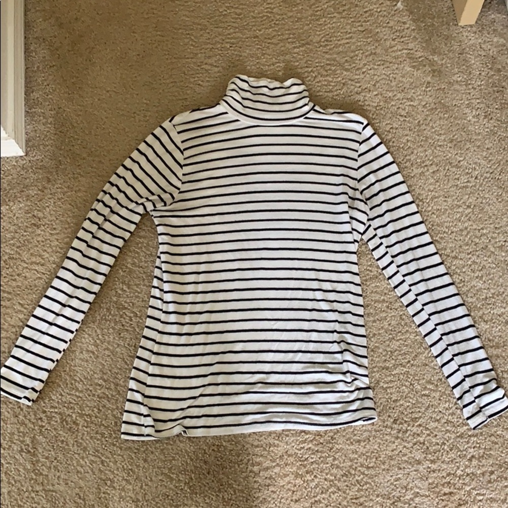 Striped turtleneck